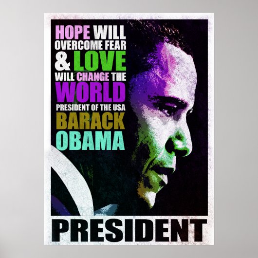 President Obama VIntage Poster (Voorkant)