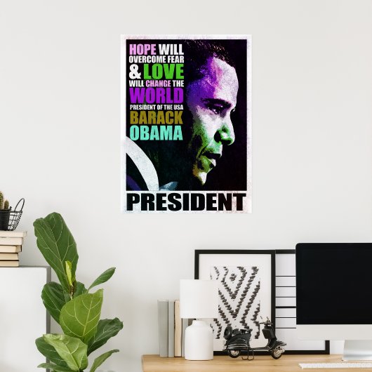 President Obama VIntage Poster (Thuiskantoor)