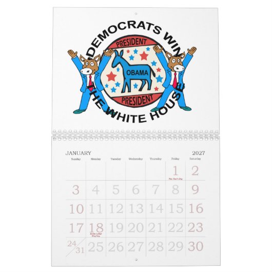 PRESIDENT OBAMA WINS CALENDER KALENDER (Jan 2027)