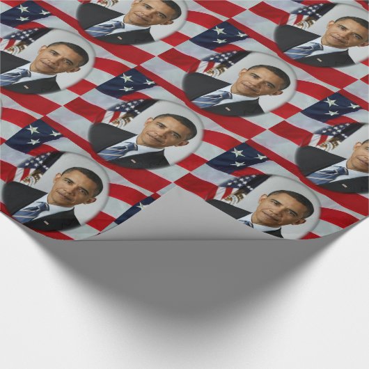PRESIDENT-OBAMA-WRAPPINGSPAPIER CADEAUPAPIER (Hoek)
