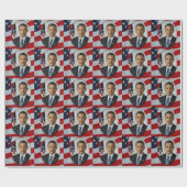 PRESIDENT-OBAMA-WRAPPINGSPAPIER CADEAUPAPIER (Vlak)