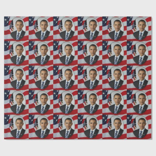 PRESIDENT-OBAMA-WRAPPINGSPAPIER CADEAUPAPIER (Vlak)