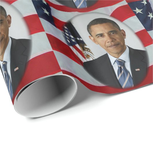 PRESIDENT-OBAMA-WRAPPINGSPAPIER CADEAUPAPIER (Rol Hoek)