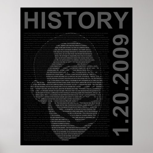 president obamas speech poster (Voorkant)