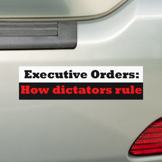 President of dictator bumpersticker (Op auto)