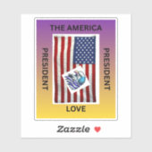 PRESIDENT OF THE AMERICA STICKER (Vel)