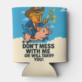 President om tarieven voor iedereen te hanteren blikjeskoeler (Achterkant)