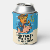 President om tarieven voor iedereen te hanteren blikjeskoeler (Blikje Achterkant)