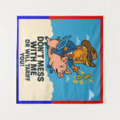 President om tarieven voor iedereen te hanteren wandkleed (Voorkant (horizontaal))