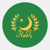 president Pakistan, Pakistan Ronde Sticker (Voorkant)