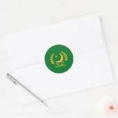 president Pakistan, Pakistan Ronde Sticker (Envelop)