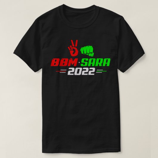President Peace Red BBM Sara Bong Bong Marcos 2022 T-shirt (Design voorkant)