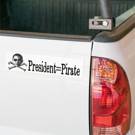 President=Piraat Bumpersticker (Op Truck)