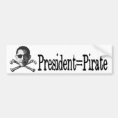 President=Piraat Bumpersticker (Voorkant)