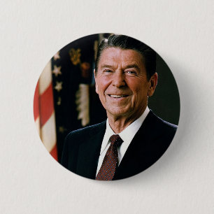 President Reagan Ronde Button 5,7 Cm
