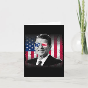 President Reagan Vlag Patriottisch Amerikaans 4e O Kaart