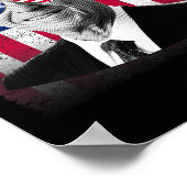 President Reagan Vlag van de VS Patriottisch Ameri Poster (Hoek)