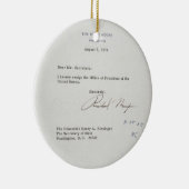 President Richard M. Nixon — Ontslagbrief Keramisch Ornament (Rechts)