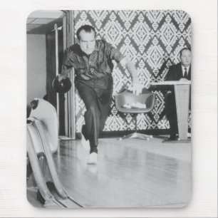 President Richard Nixon Bowling in het Witte Huis Muismat