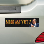 President Richard Nixon, "Miss Me Toch" Bumpersticker (Op auto)