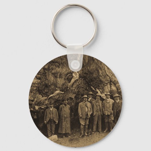 President Roosevelt en John Muir '03 (Sepia) Sleutelhanger (Voorkant)