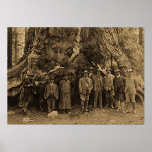 President Roosevelt en John Muir California Sepia Poster