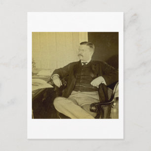 President Roosevelt op zijn bureau in het Witte Hu Briefkaart