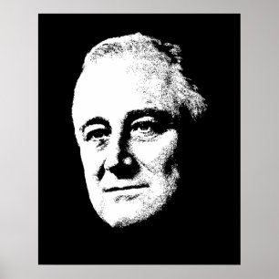 President Roosevelt — Zwart-wit Poster