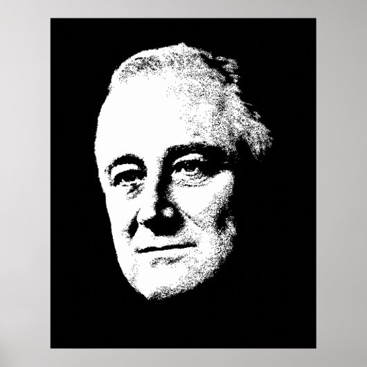 President Roosevelt — Zwart-wit Poster (Voorkant)