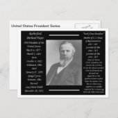 President Rutherford B Hayes Briefkaart (Voorkant / Achterkant)