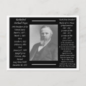 President Rutherford B Hayes Briefkaart (Voorkant)