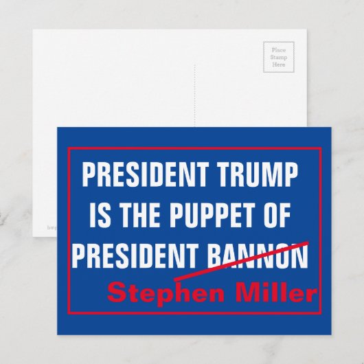 President Stephen Miller Briefkaart (Voorkant / Achterkant)