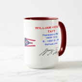 President Taft Portrait & Fact Mok (Voorkant rechts)