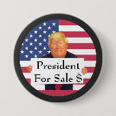 President te koop Button (Voorkant)