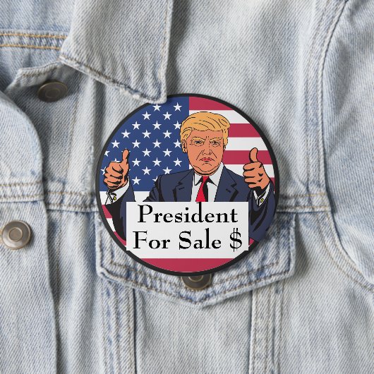 President te koop Button (In situ)