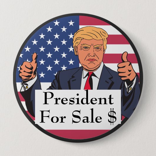 President te koop Button (Voorkant)
