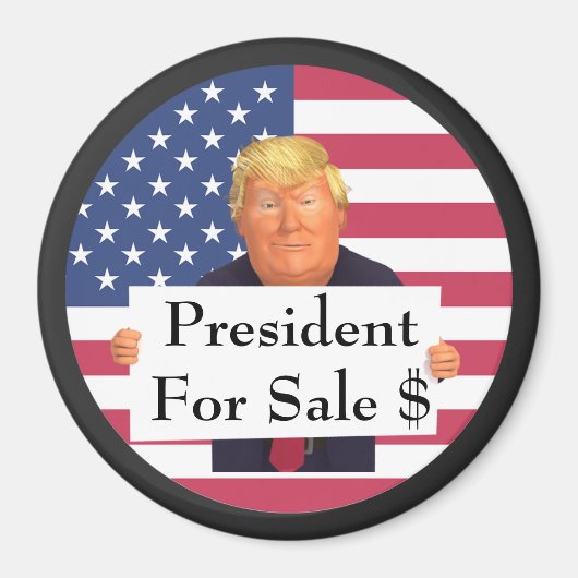 President te koop magneet (Voorkant)