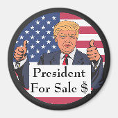 President te koop magneet (Voorkant)