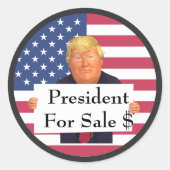 President te koop Sticker (Voorkant)