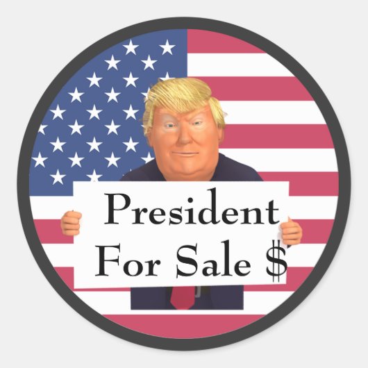 President te koop Sticker (Voorkant)