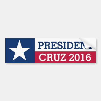 President Ted Cruz 2016 Verkiezing Texas Flag Bumpersticker