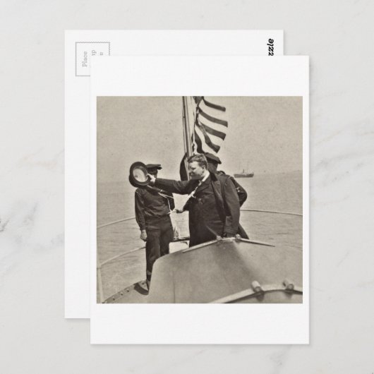 President Teddy Roosevelt op Algonquin Bull Moose Briefkaart (Voorkant / Achterkant)