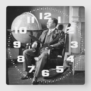 President Teddy Roosevelt Witte Huis Vierkante Klok