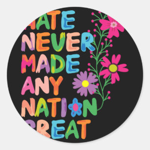 President tegen Trump: Floral Democraat Libe Ronde Sticker