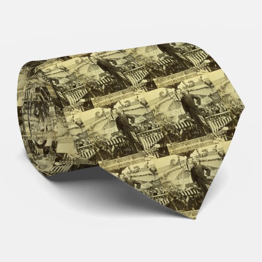 President Theodore Roosevelt over 1903 Stropdas (Opgerold)