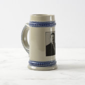 President Theodore Roosevelt Portrait Beer Stein Bierpul (Voorkant links)