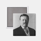 President Theodore Roosevelt Portret Magneet (Voorkant / Achterkant)