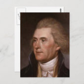 President Thomas Jefferson Briefkaart (Voorkant / Achterkant)