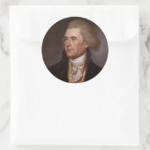 President Thomas Jefferson Ronde Sticker (Tas)