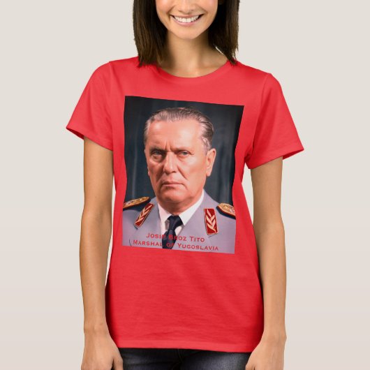 President Tito in Maarschalksuniform Historisch T-shirt (Voorkant)